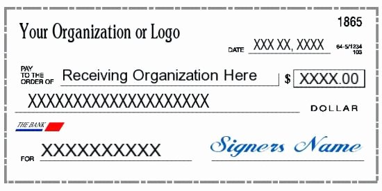 Oversized Check Template Free Best Of Presentation Check Template Blank Post Big