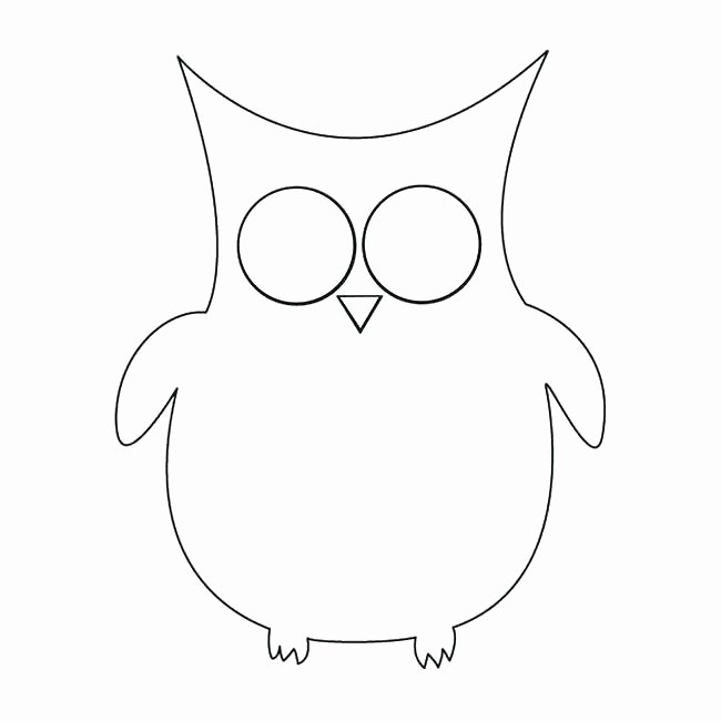 Owl Cut Out Template Unique Owl Shape Template Blank Animal Templates Simple