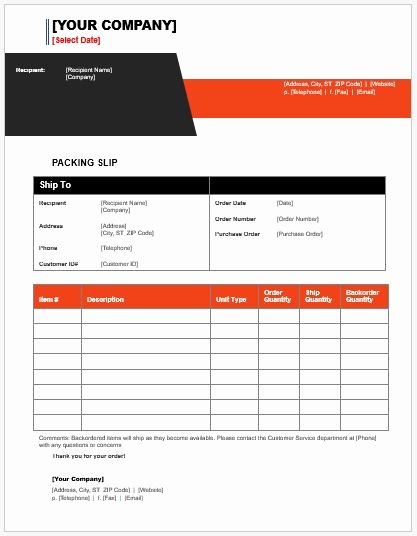 Packing List Template Excel New Packing List Templates for Ms Word