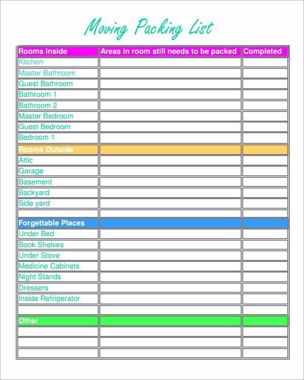 Packing List Template Pdf Beautiful Packing List Templates 9 Download Free Documents In Pdf