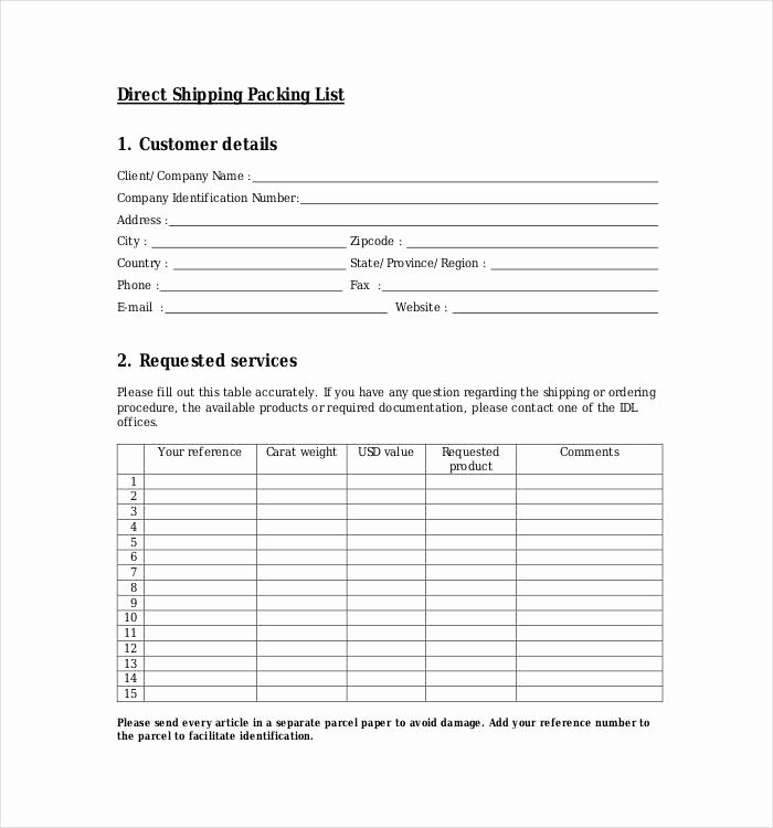 Packing List Template Pdf New 24 Packing List Templates Pdf Doc Excel