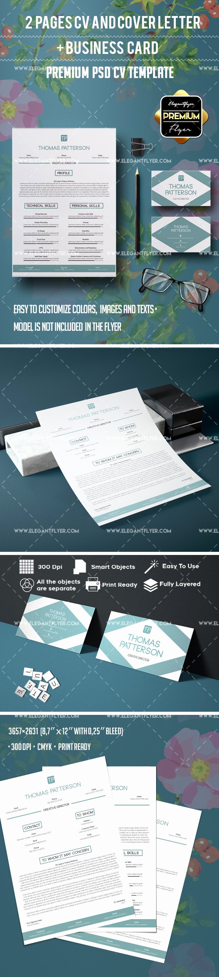 Pages Business Card Template New Job Resume Template – 2 Pages Business Card – by