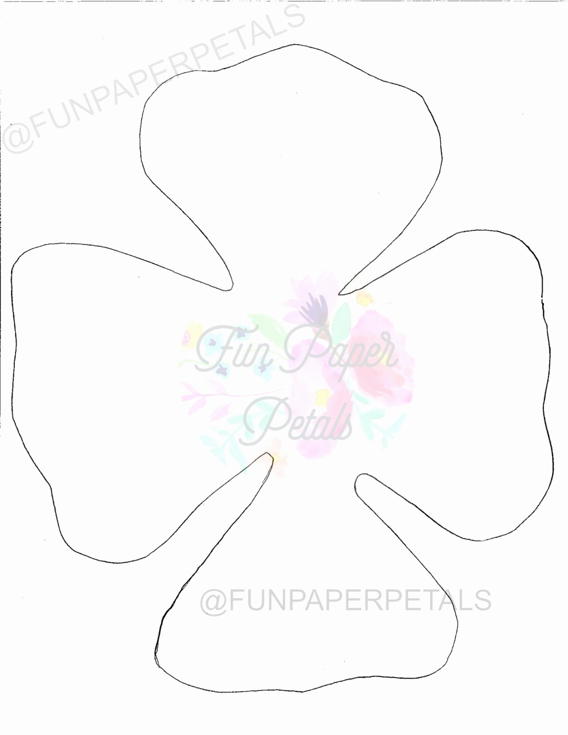 Paper Flower Template Free Inspirational Paper Flower Printable Flower Template Flower Template