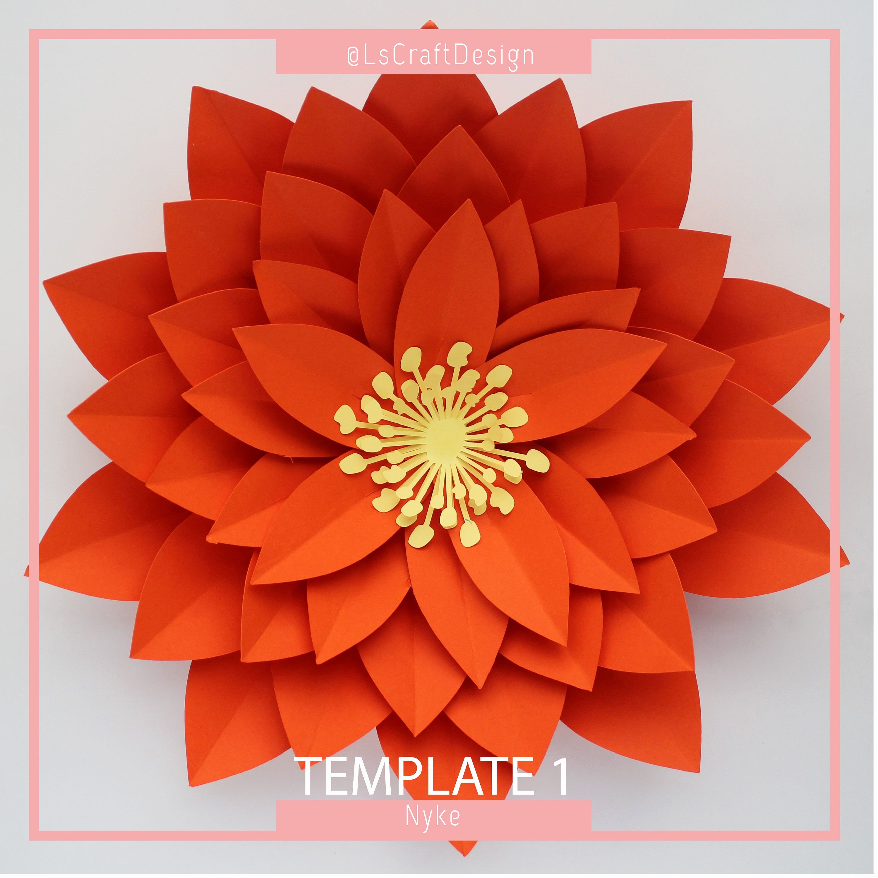 Paper Flower Template Pdf Awesome Paper Flower Template Pdf Version