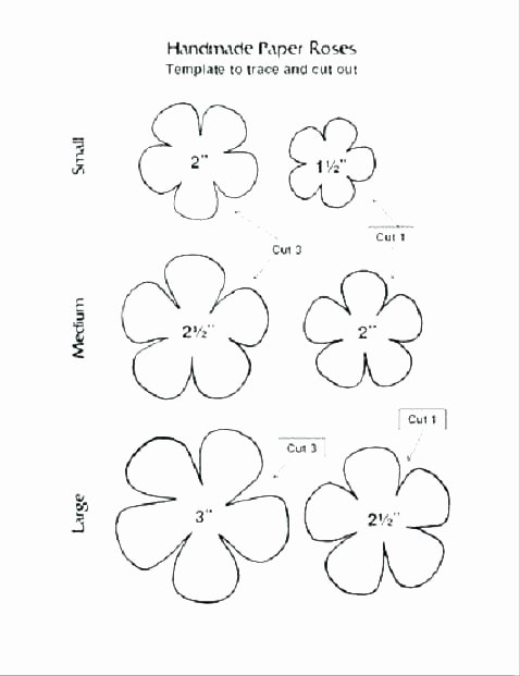 Paper Flower Template Pdf Elegant Flower Stencils Printable Flower Stencils Printable