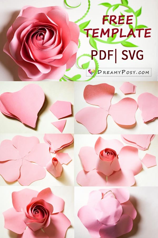 Paper Rose Template Pdf Beautiful Free Template and Full Tutorial to Make Giant Rose for