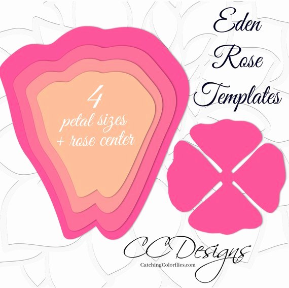 Paper Rose Template Pdf Lovely Giant Paper Rose Templates Easy Printable Pdf Rose Template