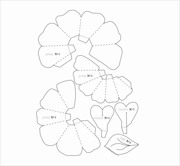 Paper Rose Template Printable Unique 20 Flower Petal Templates Pdf Vector Eps
