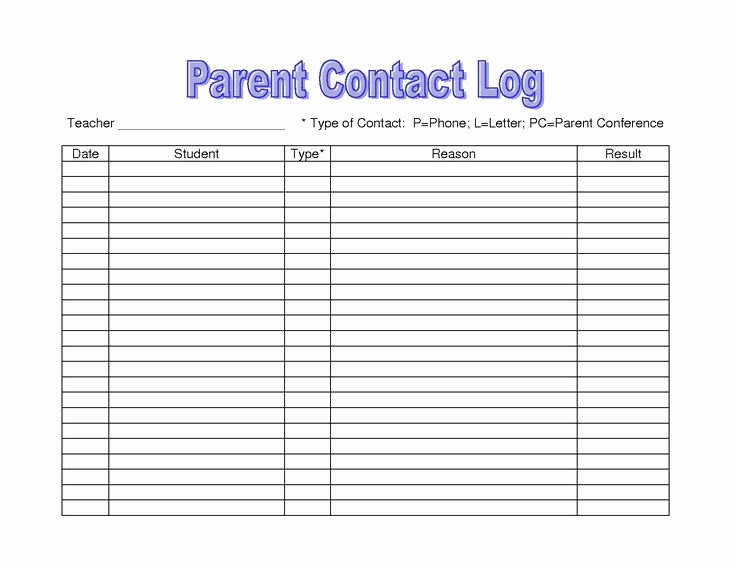 Parent Contact Log Template Elegant Best 25 Parent Contact Log Ideas On Pinterest
