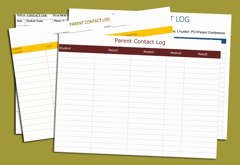 Parent Contact Log Template New Parent Contact Log Template 5 Free Parent Contact Log