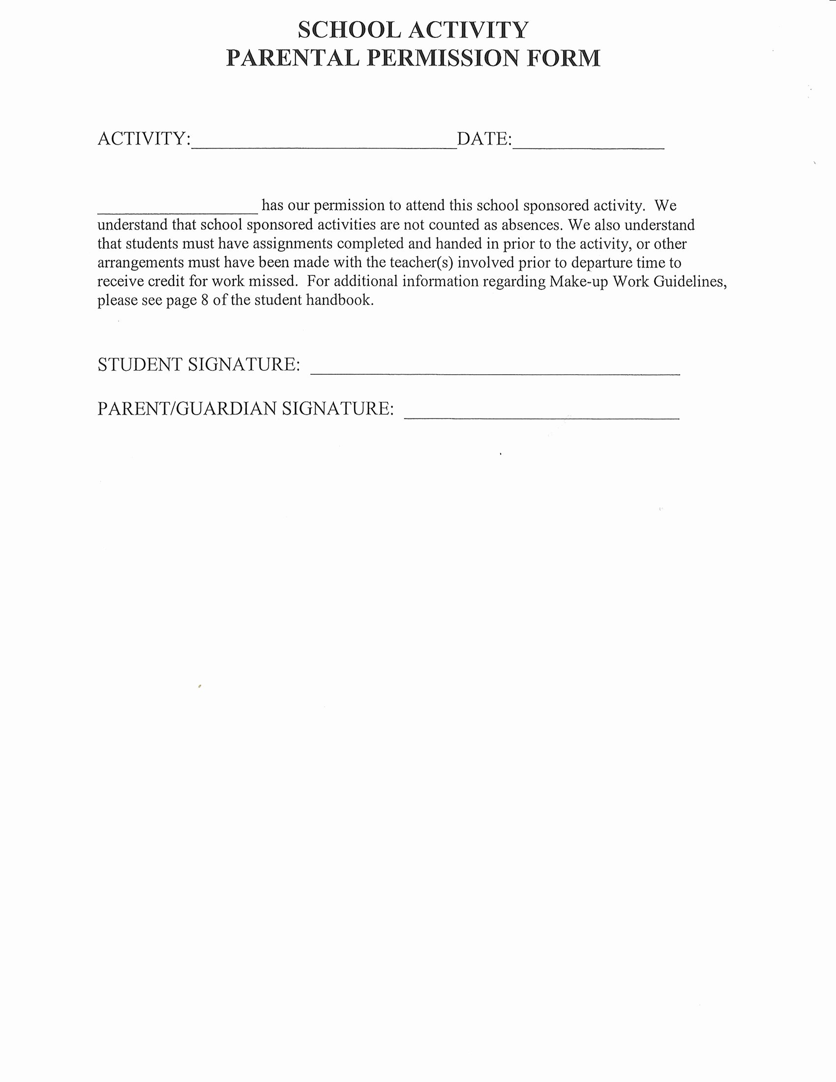 Parent Release form Template Inspirational Mead Public Schools Student forms for the School Year