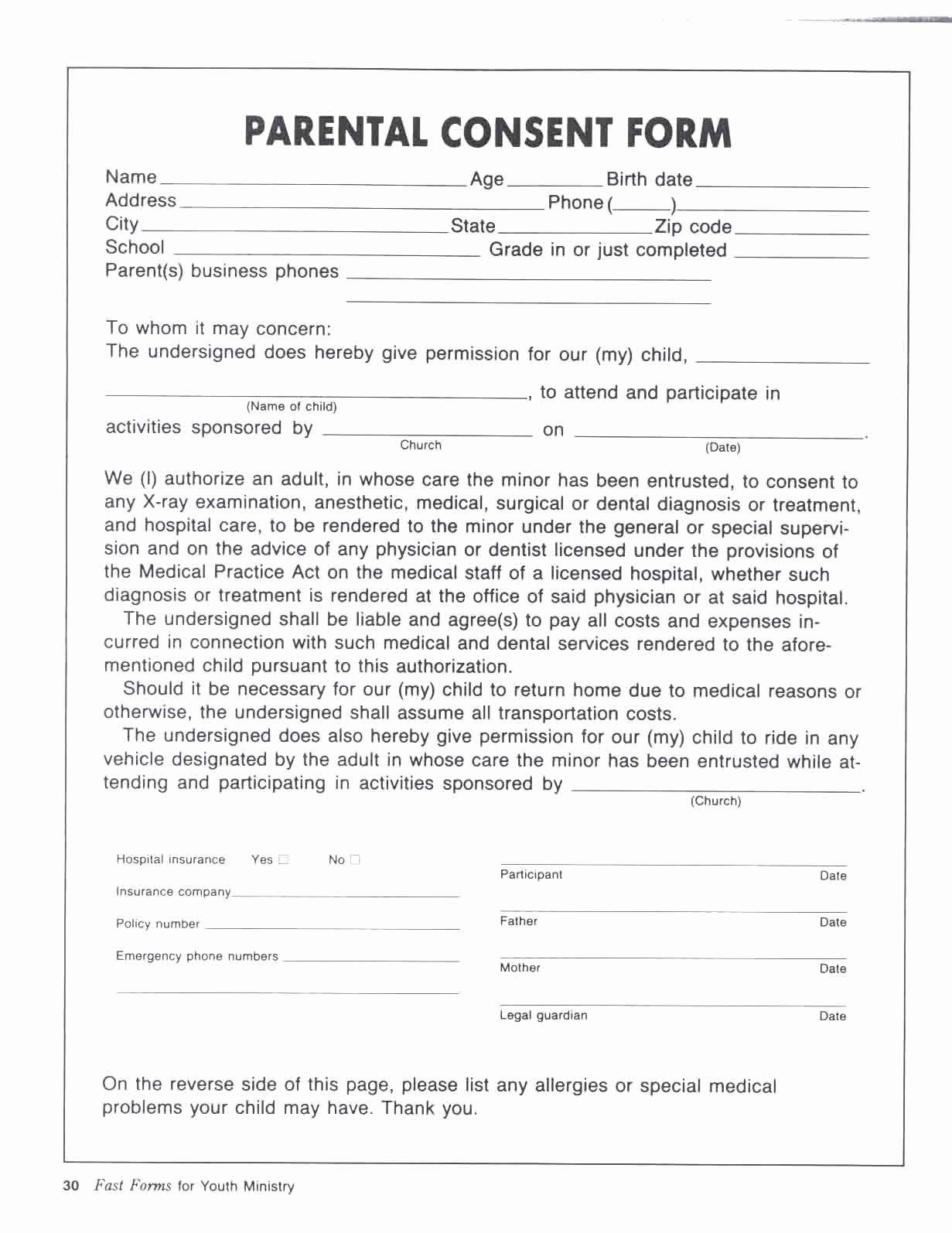 Parent Release form Template New Paintball