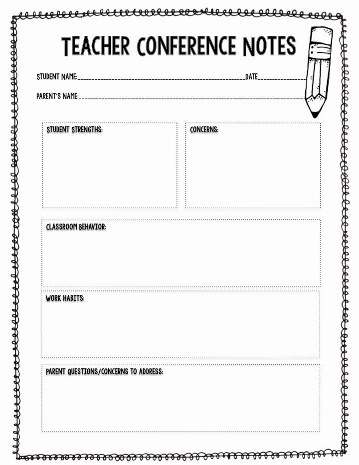 Parent Teacher Conference Template Lovely Successful Parent Teacher Conferences
