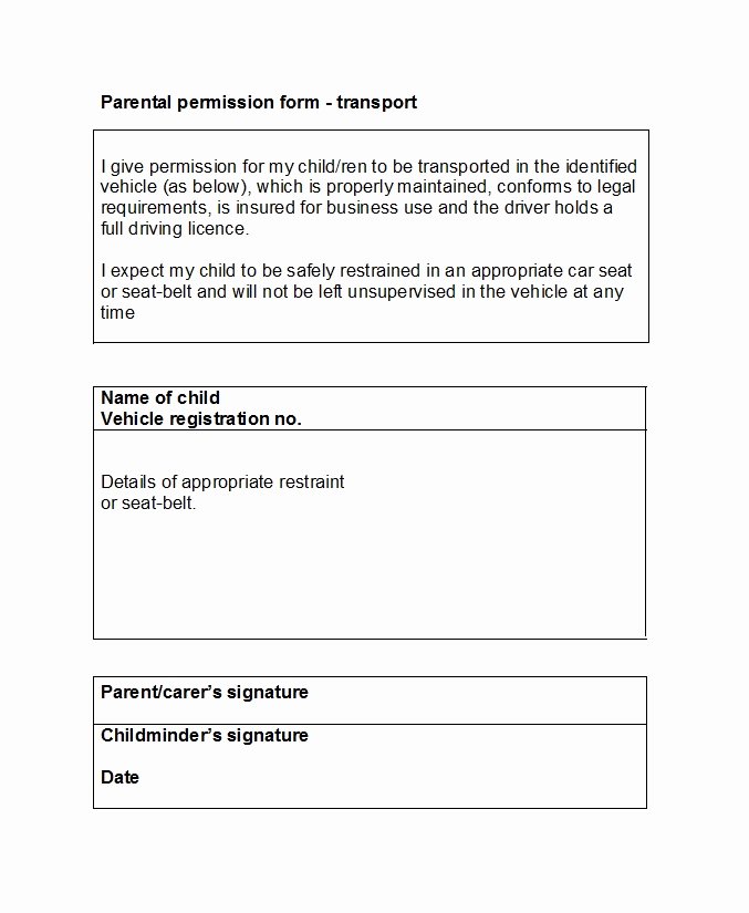 Parental Consent form Template Lovely 50 Printable Parental Consent form &amp; Templates Template Lab