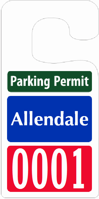 Parking Hang Tags Template New Big Foot Parking Permits Jumbo Size Hang Tags