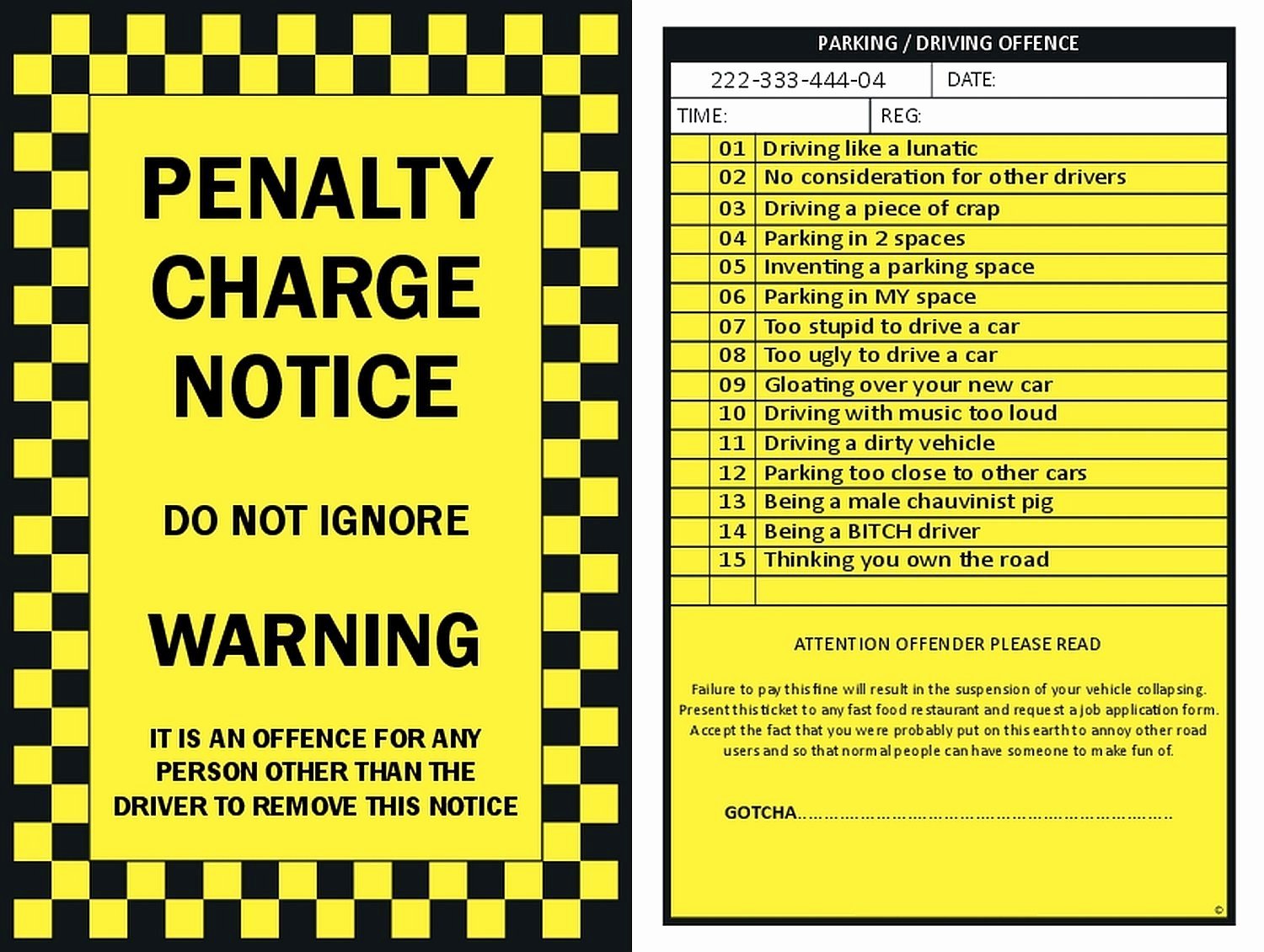 Parking Ticket Template Word Lovely Fake Parking Ticket Printable Free Download the Best