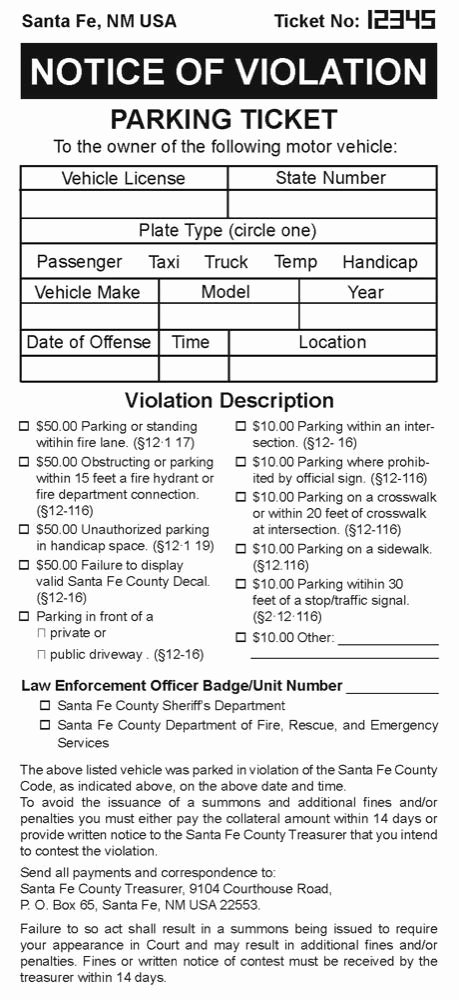 Parking Ticket Template Word Unique Printable Parking Ticket Free Download Aashe