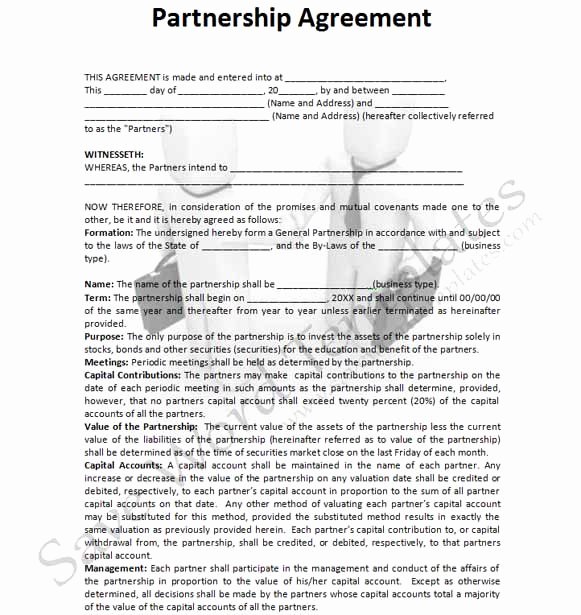 Partnership Agreement Template Word Best Of 7 Best Of Business Partnership Agreement Template