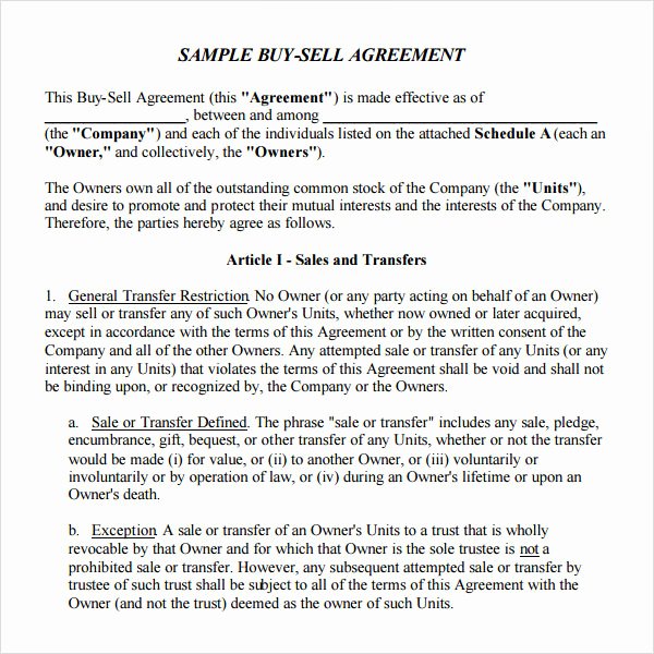 Partnership Buyout Agreement Template Luxury 18 Sample Buy Sell Agreement Templates Word Pdf Pages