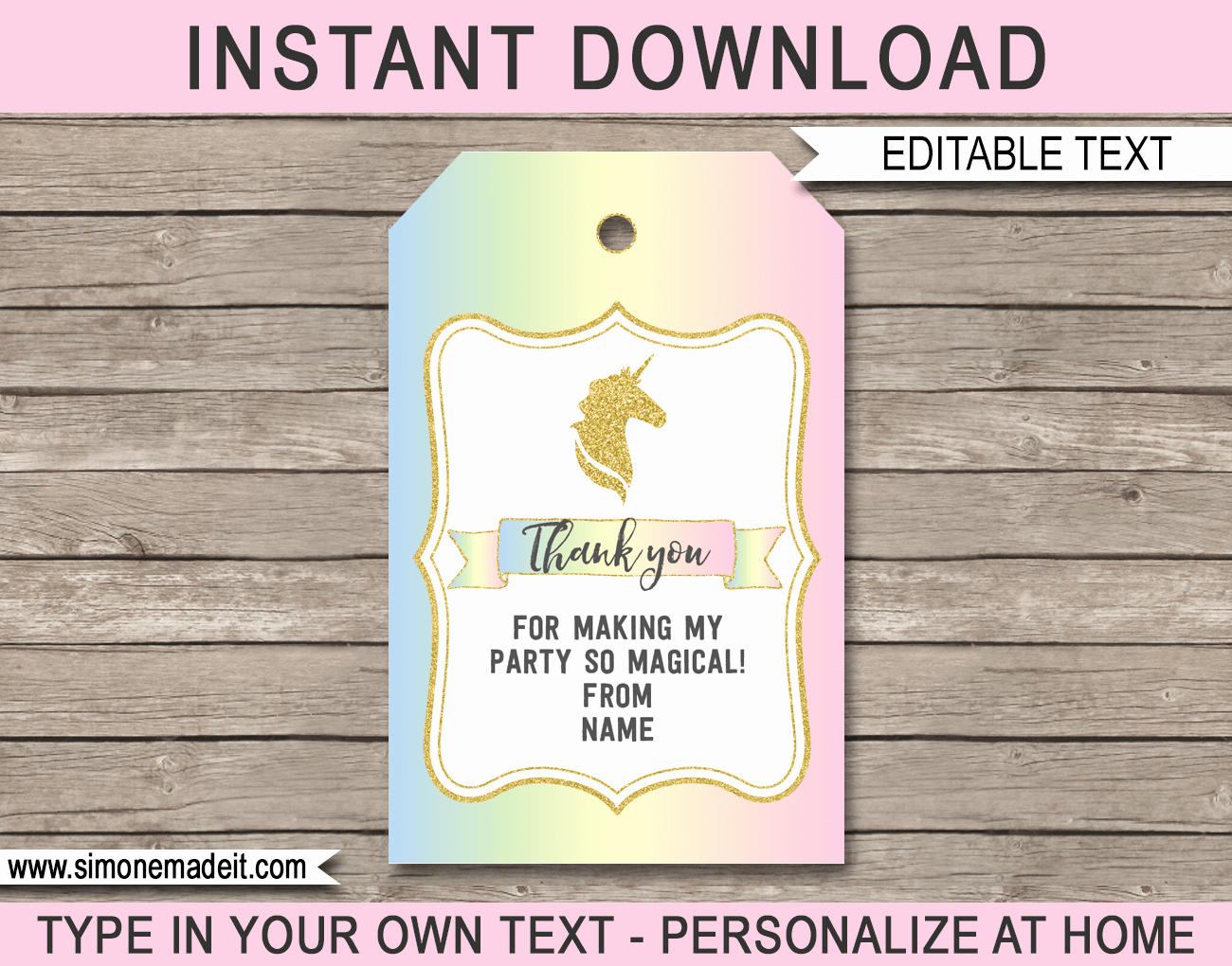Party Favor Tags Template Best Of Unicorn Favor Tags Template