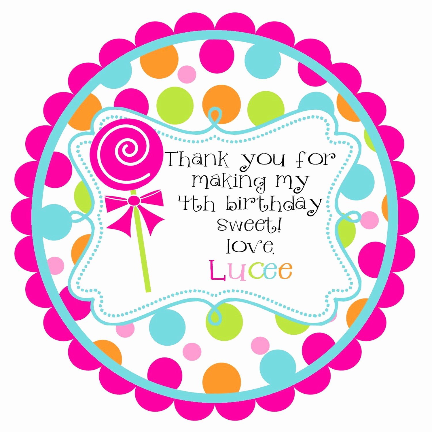 Party Favor Tags Template Elegant Lollipop Round Labels Stickers for Party Favors T Tags or