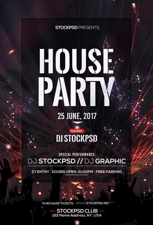 Party Flyer Template Free New House Party Free Flyer Template Download Flyer Templates
