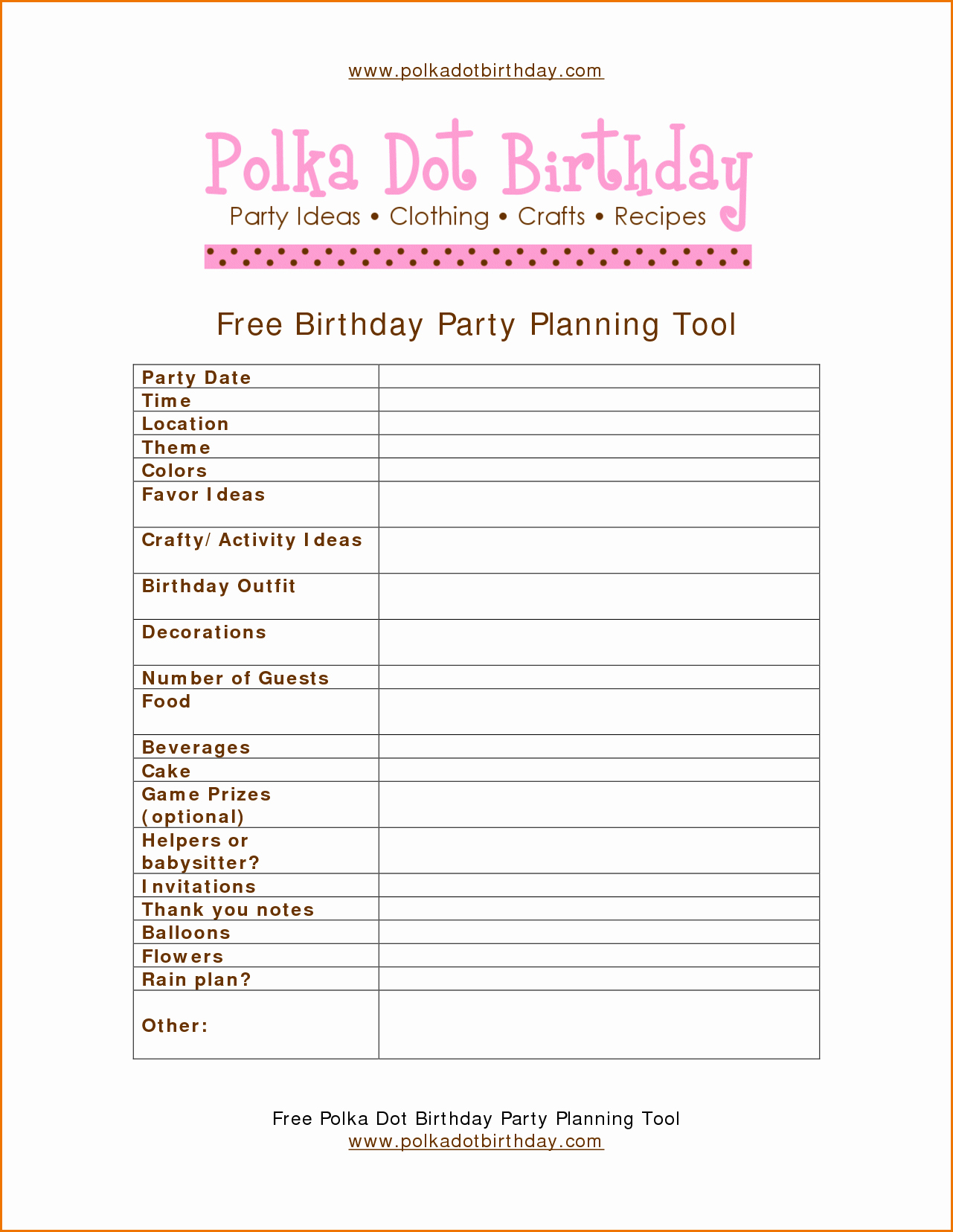 Party Guest List Template Best Of Birthday Party Guest List Portablegasgrillweber
