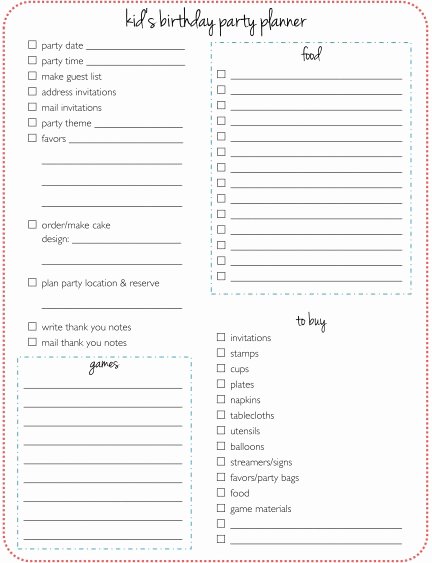 Party Plan Checklist Template Awesome 11 Free Printable Party Planner Checklists – Tip Junkie