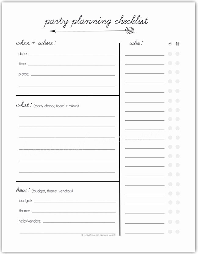 Party Plan Checklist Template Awesome Party Planning Checklist is A Guaranty Of A Successful