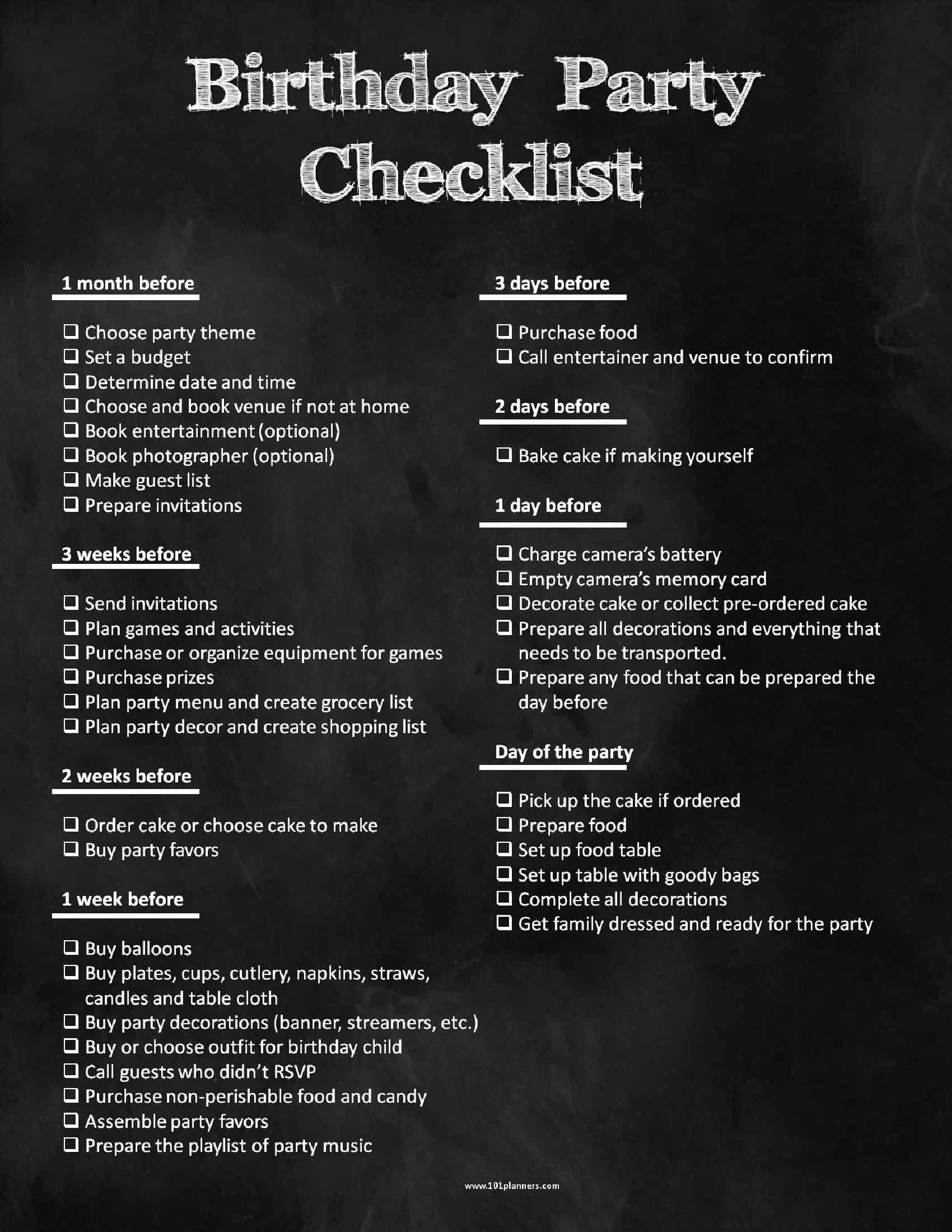 Party Plan Checklist Template Awesome Party Planning Template