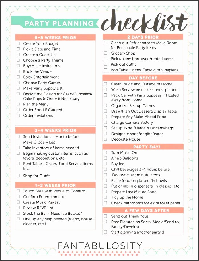 Party Plan Checklist Template Beautiful 10 Church event Planning Checklist Example