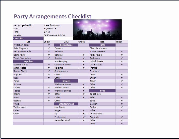 Party Plan Checklist Template Luxury How to Make A Check F Sheet In Excel Wedding Checklist