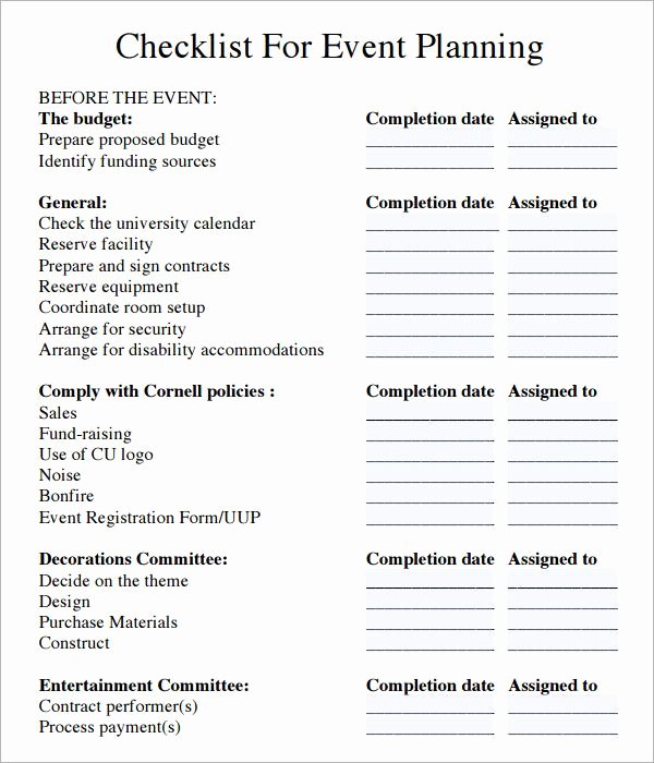 Party Planning Checklist Template Best Of event Planning Checklist Pdf Ministry