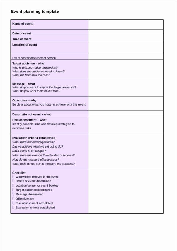 Party Planning Checklist Template Lovely 11 event Planning Checklist Ideas Samples &amp; Templates