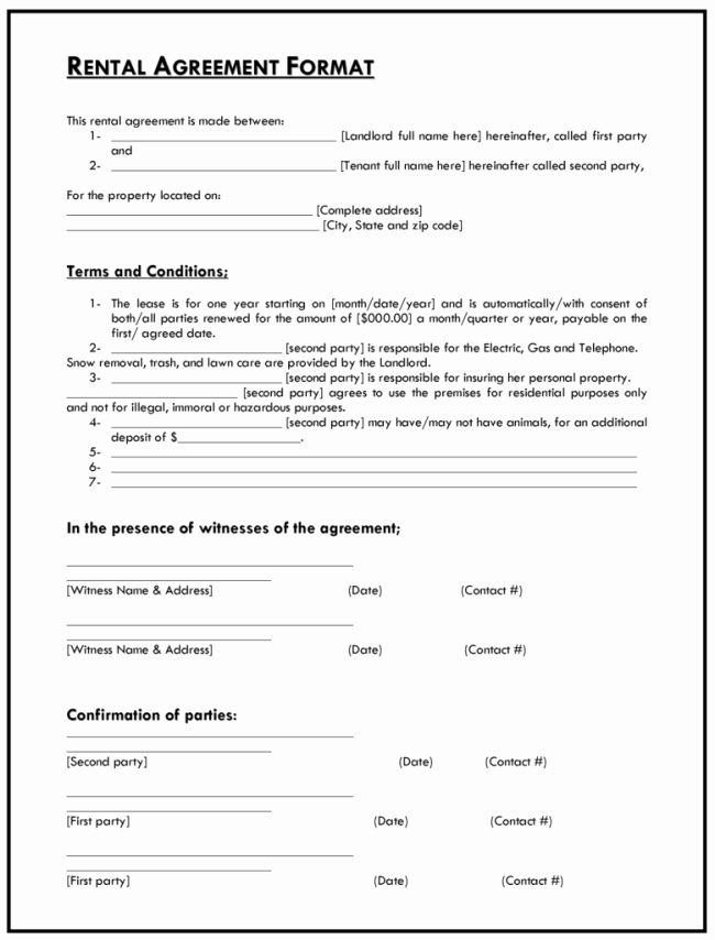 Party Rental Contract Template Beautiful 25 Professional Agreement format Examples Between Two