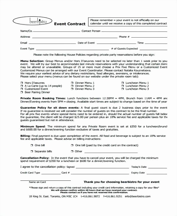 Party Rental Contract Template New event Contract Sample – Administrativelawjudgefo