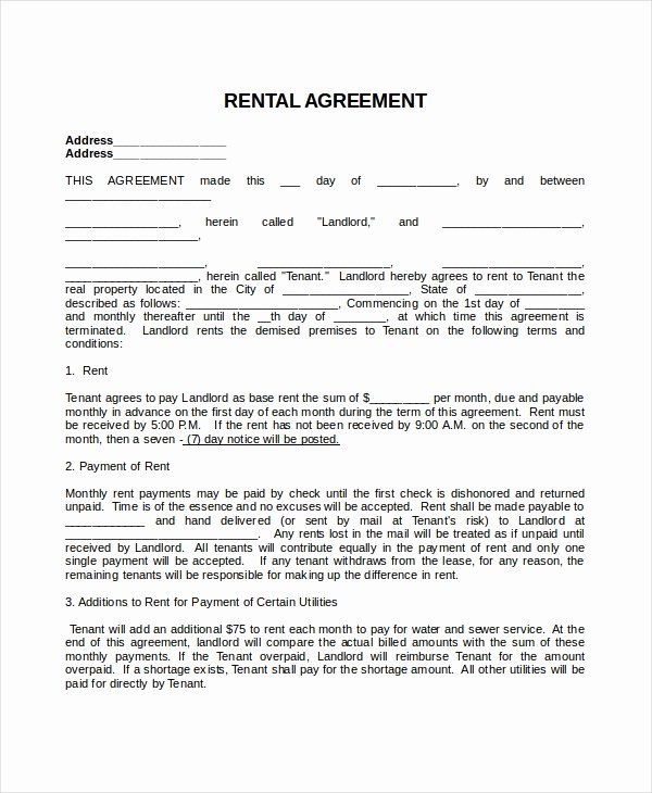 Party Rental Contract Template Unique 17 Agreement Templates Free Sample Example format