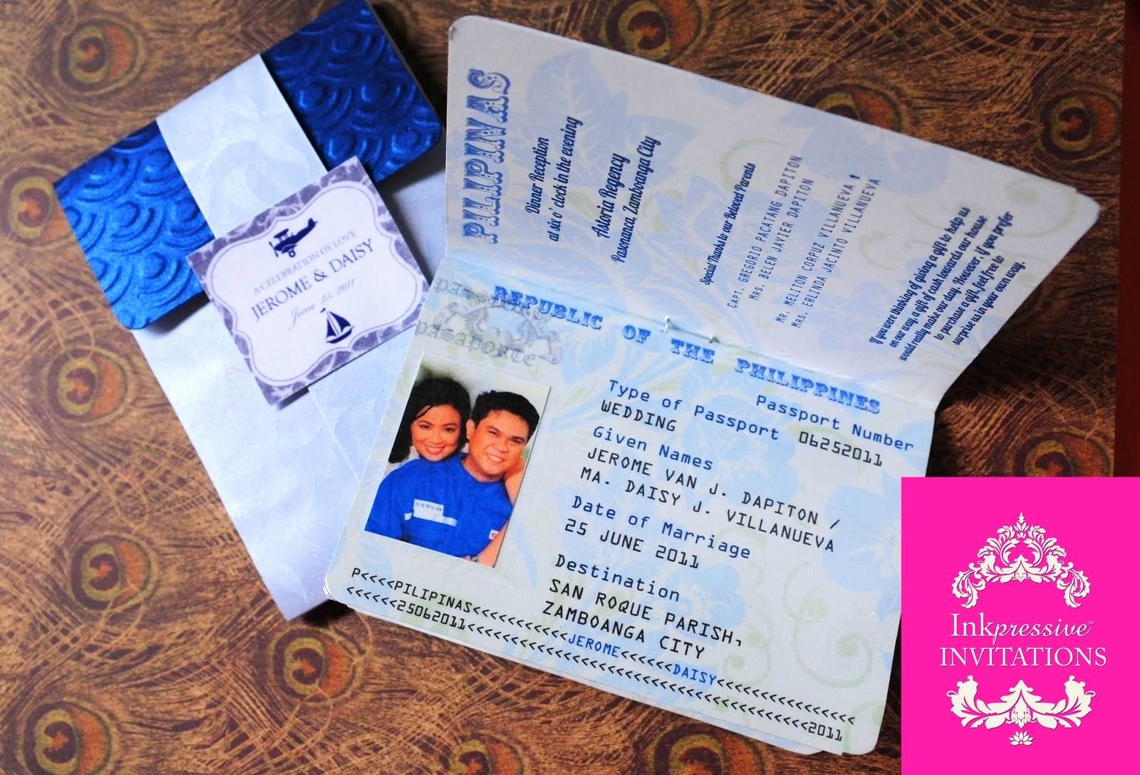 Passport Invitation Template Free Inspirational Passport Wedding Invitations Template