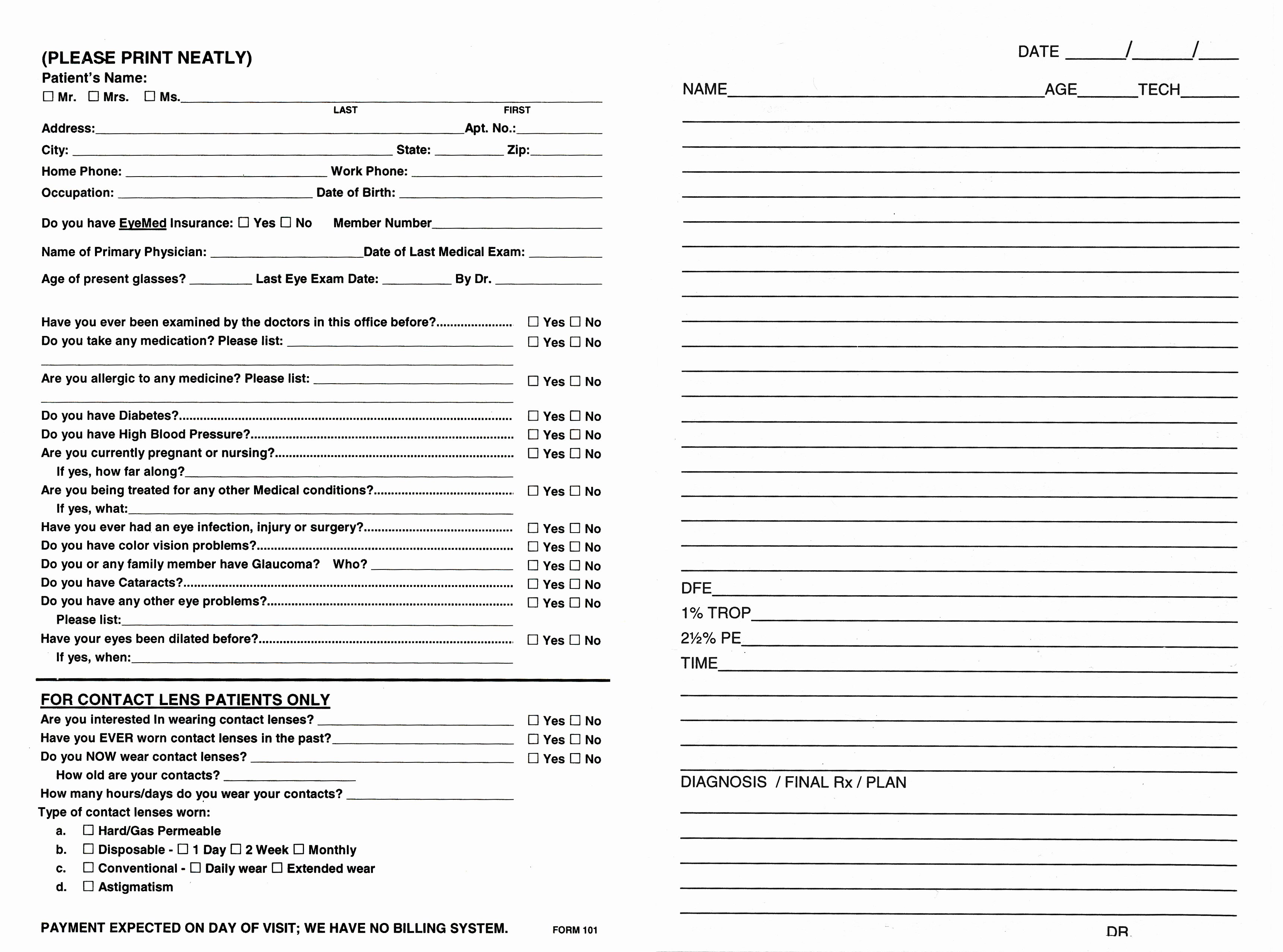 Patient Information form Template Fresh 25 Of Patient Board Template