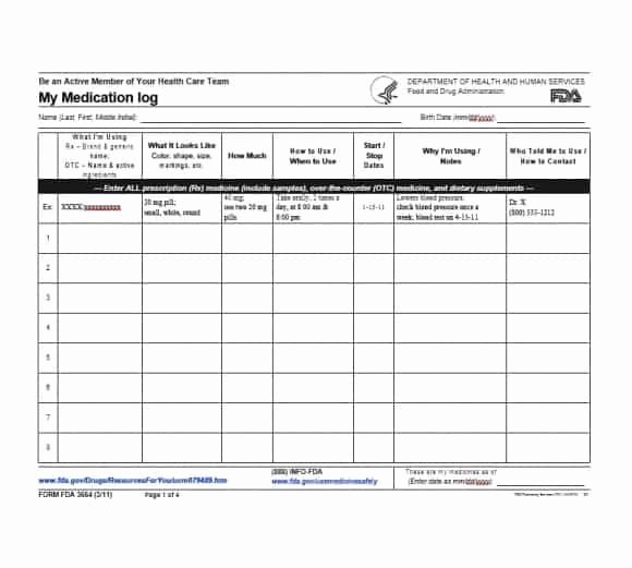 Patient Medication List Template Unique 58 Medication List Templates for Any Patient [word Excel