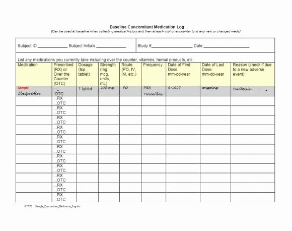Patient Medication List Template Unique 58 Medication List Templates for Any Patient [word Excel