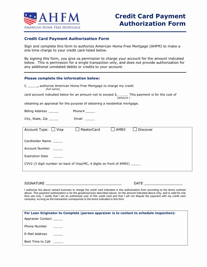 Payment Authorization form Template Beautiful E Time Credit Card Payment Authorization form In Word