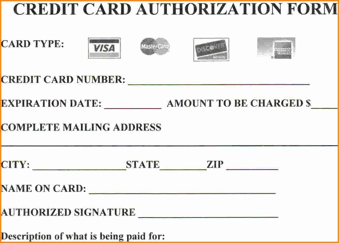Payment Authorization form Template Lovely 25 Credit Card Authorization form Template Free Download
