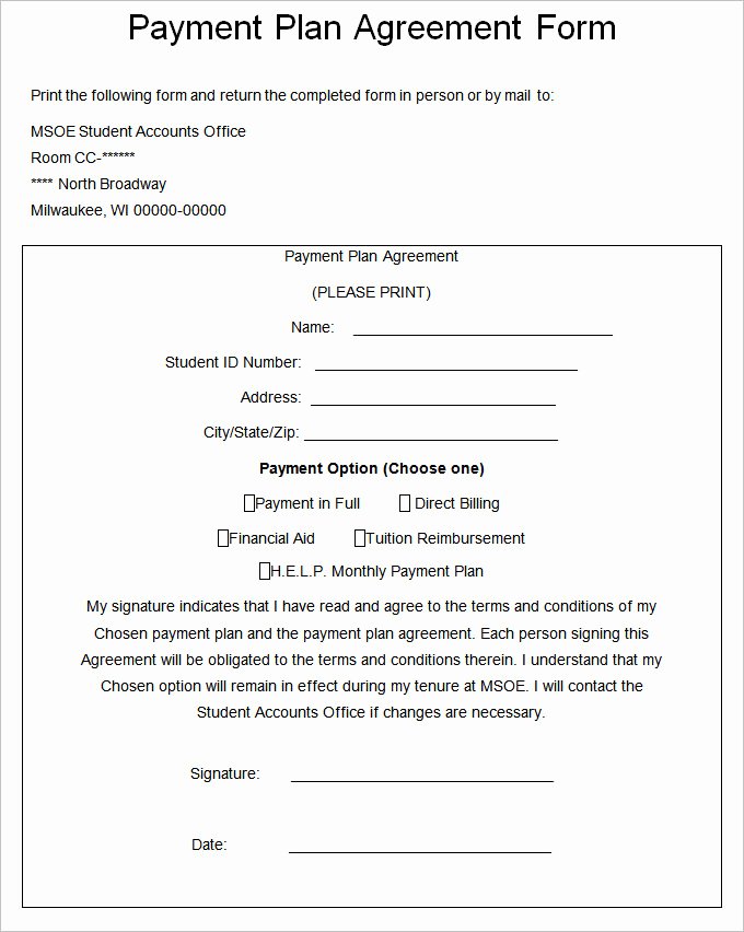 Payment Plan Template Free Elegant Payment Plan Agreement Template – 21 Free Word Pdf