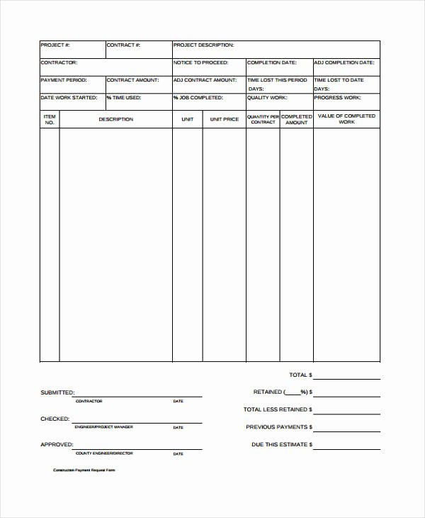 Payment Request form Template Awesome Request form Template