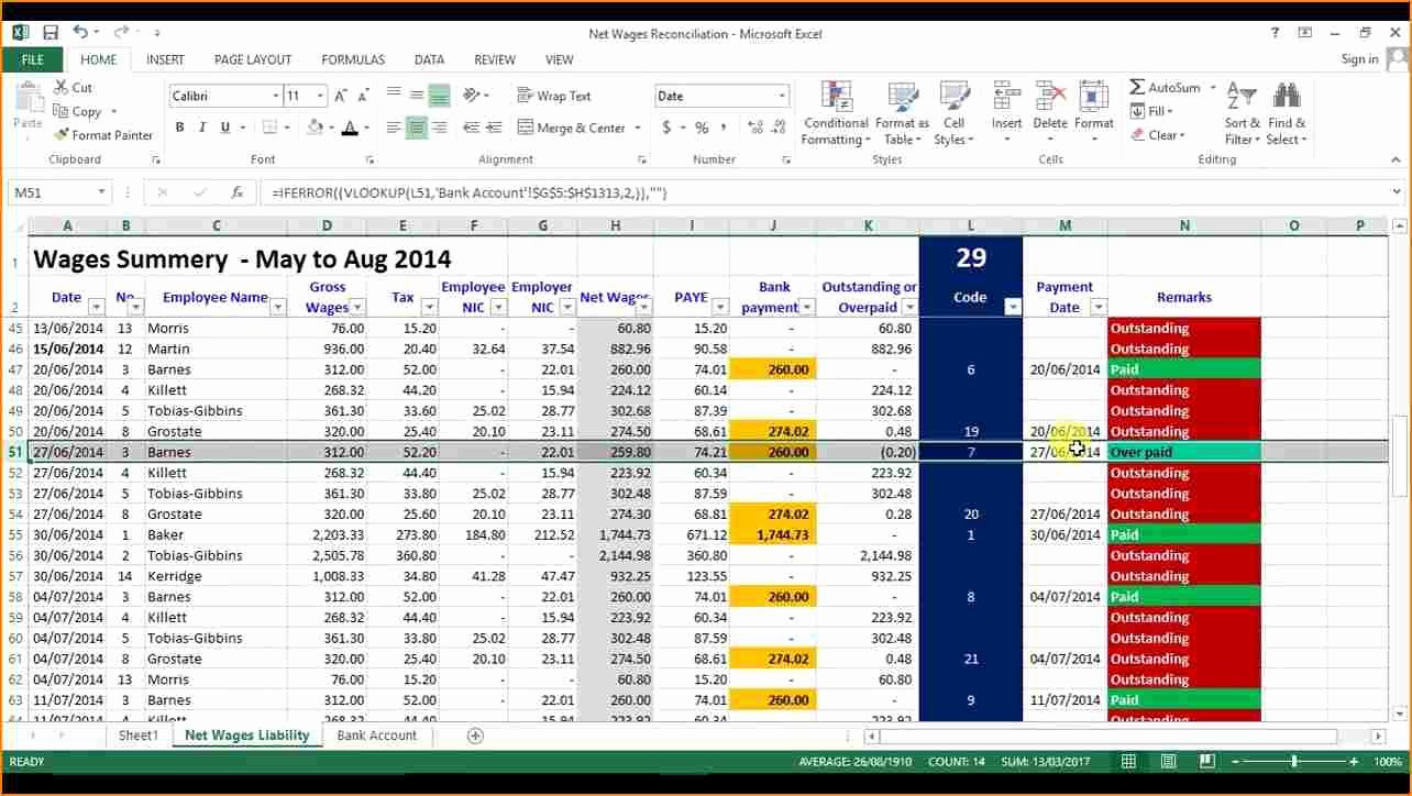 Payroll Reconciliation Excel Template Stcharleschill Template