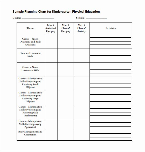Pe Lesson Plan Template Elegant 15 Sample Physical Education Lesson Plans