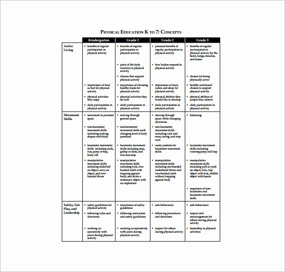 Pe Lesson Plan Template Luxury Physical Education Lesson Plan Template 7 Free Pdf