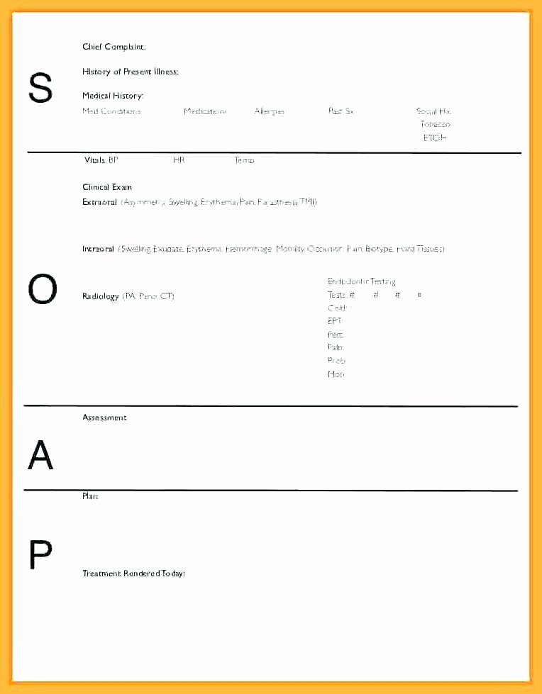 Pediatric soap Note Template Beautiful Treatment Notes Template – Homefitfo