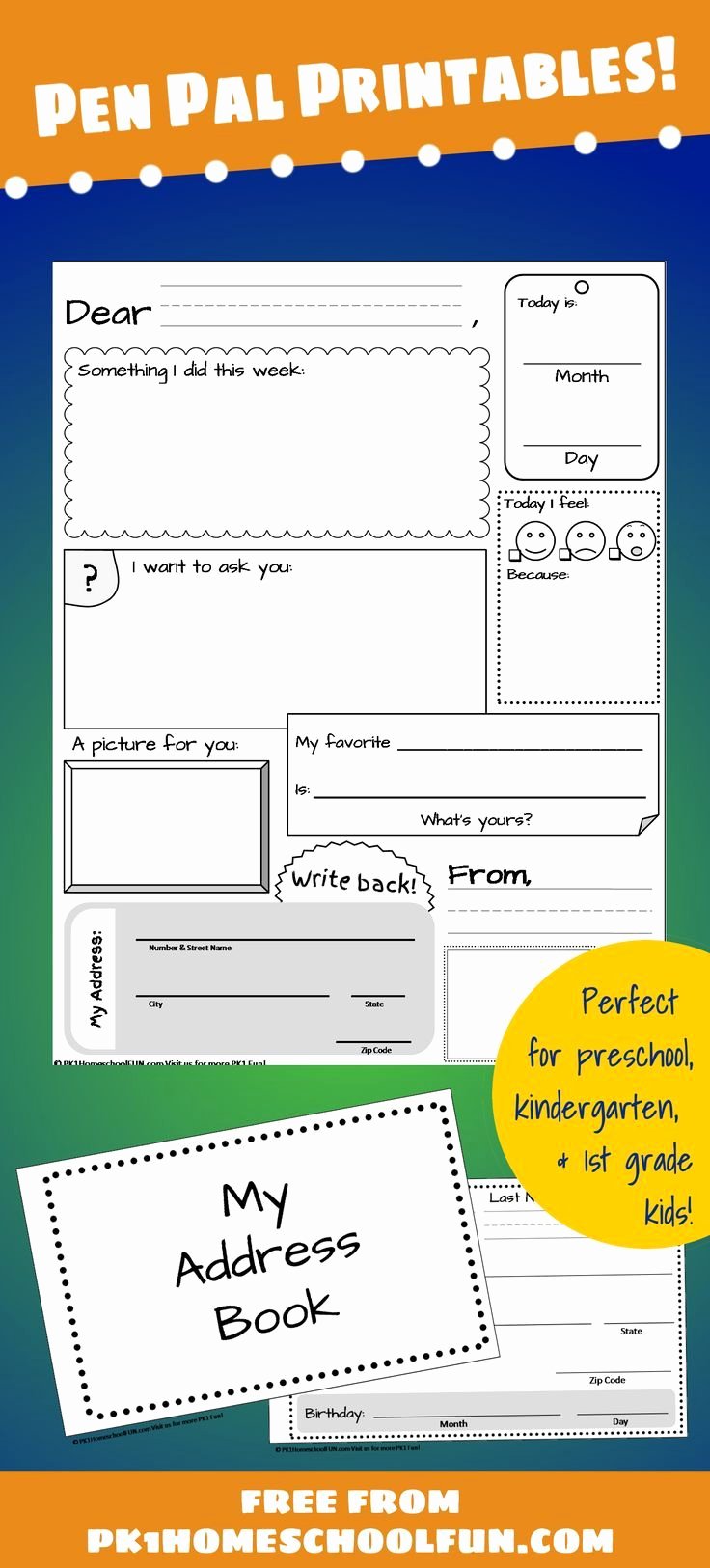 Pen Pal Letter Template Inspirational Free Pen Pal Printables for Kids Handwriting